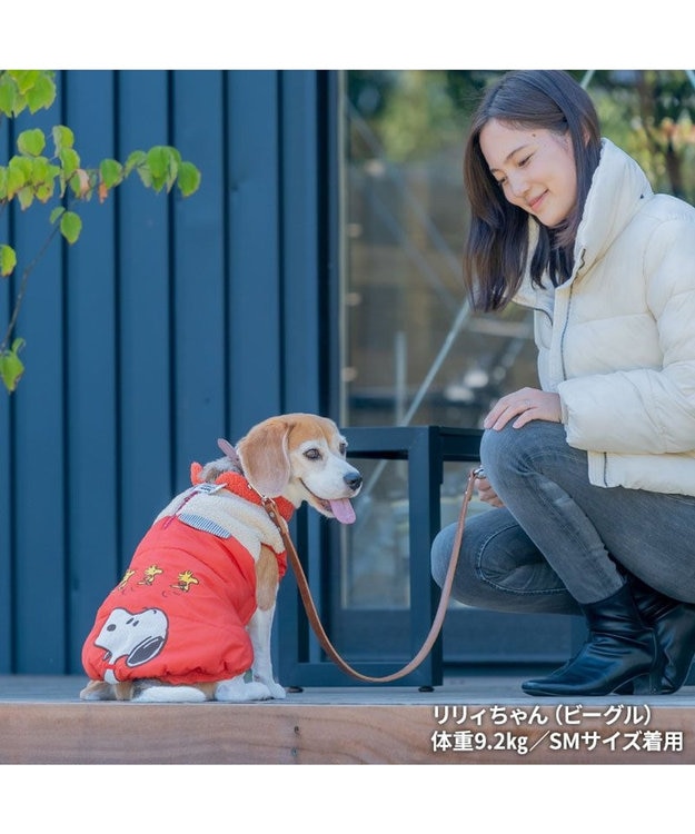 PET PARADISE スヌーピー 遠赤外線 エアベスト 《オレンジ》 小型犬 オレンジ
