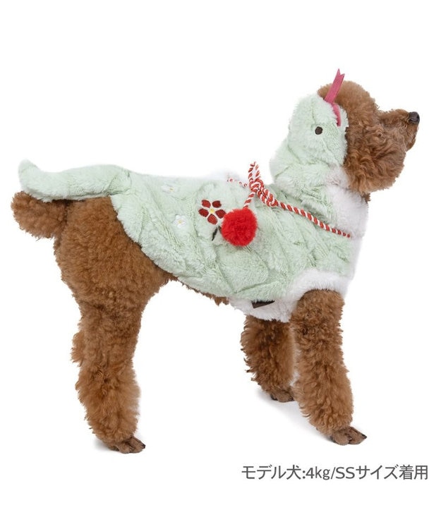 PET PARADISE ペットパラダイス 干支 巳 なりきりパーカー  小型犬 黄緑