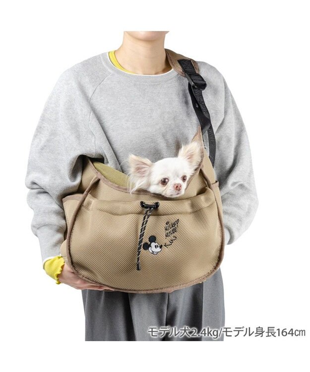 PET PARADISE ディズニー ミッキーマウス メッシュ スリング キャリーバッグ Ｓ 超小型犬 モカ