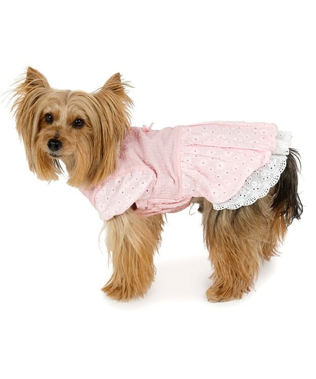 PET PARADISE ペットパラダイス レース バルーン ワンピース 《ピンク》 小型犬 ピンク