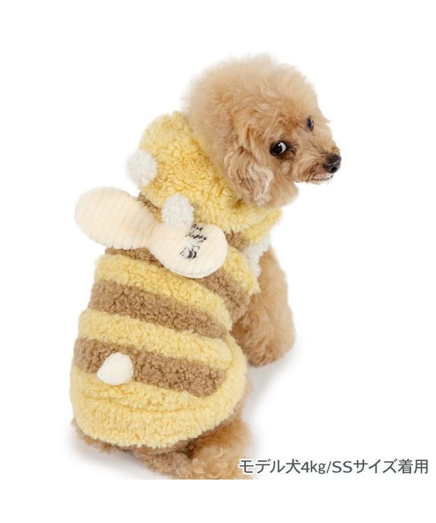PET PARADISE ペットパラダイス 蜂 くるふわ なりきり パーカー 小型犬 イエロー
