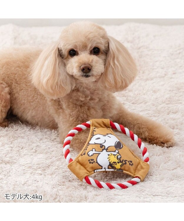 PET PARADISE スヌーピー ロープフリスビー トイ レッド