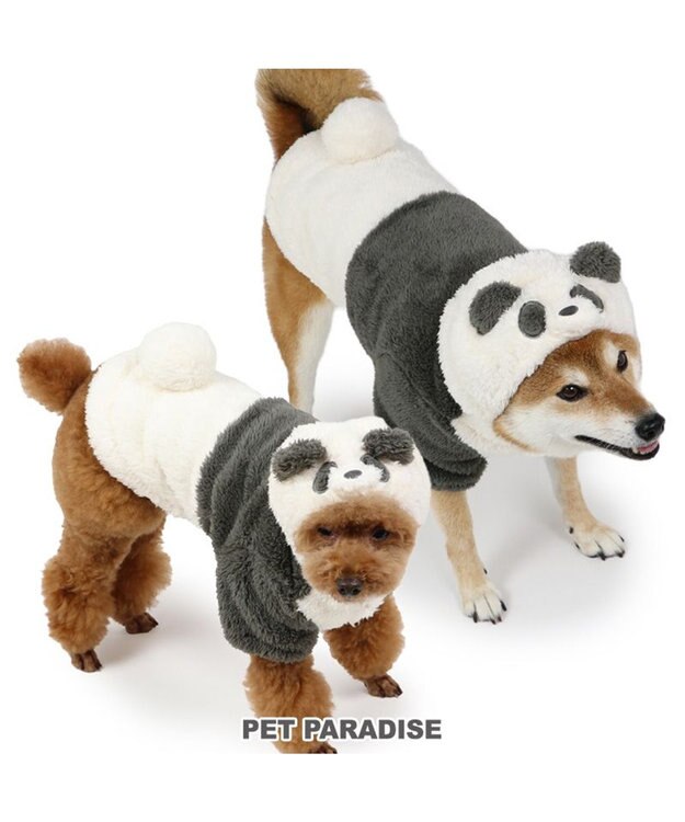 PET PARADISE ペットパラダイス もこもこなりきり パーカー 《パンダ》  中型犬 パンダ