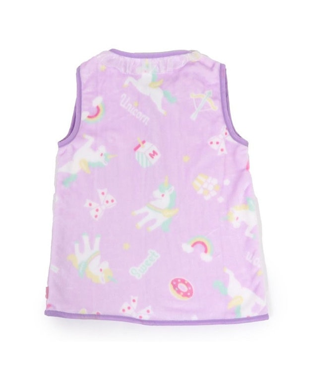 Mother garden マザーガーデン ユニコーン ふわふわ キッズ スリーパー 《ポップ柄》 M/L サイズ あったかベスト -