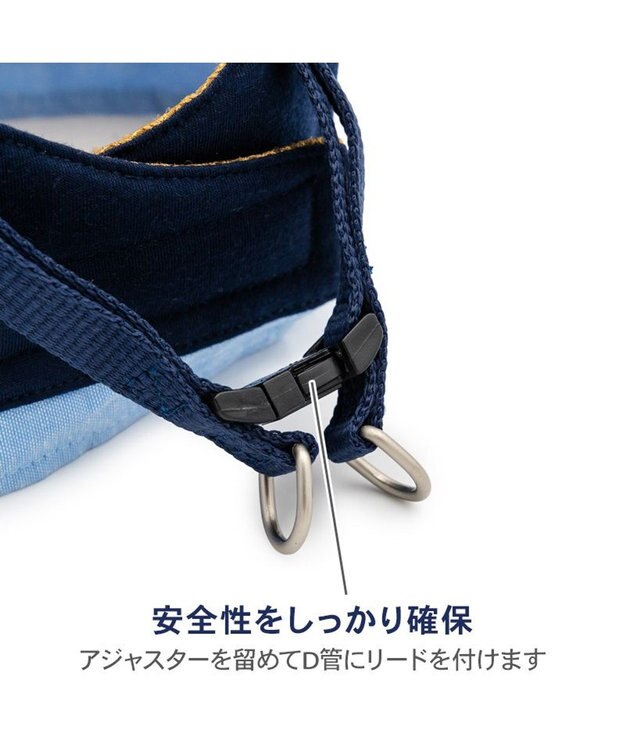 PET PARADISE ペットパラダイス 襟付きベストハーネス ＳＳ ネイビー×ブルー