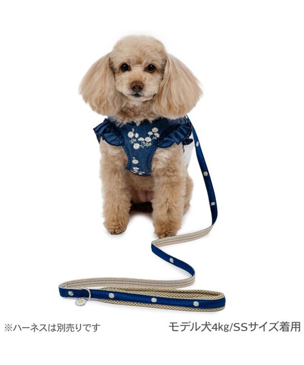 PET PARADISE ペットパラダイス お花チャームリード ＳＳ～Ｓ ネイビー