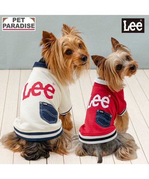 PET PARADISE Lee ジップUP トレーナー 《レッド》 小型犬 レッド
