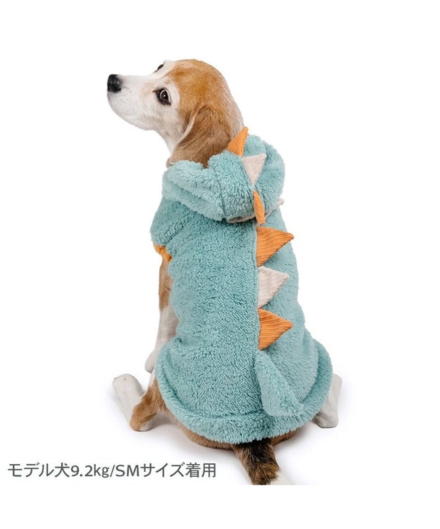 PET PARADISE ペットパラダイス 恐竜さん パーカー 中型犬 大型犬 ターコイズ