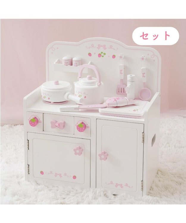 Mother garden マザーガーデン  スウィートストロベリーキッチン 《キッチンツール 9点付き》 小物ツール 9点付き