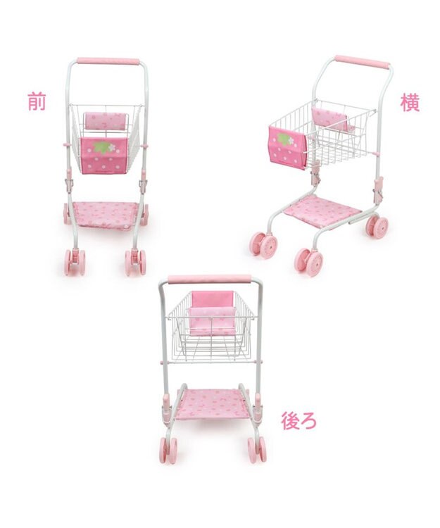 Mother garden マザーガーデン おままごと 野いちご ショッピングカート 《いちご×リボン》 -