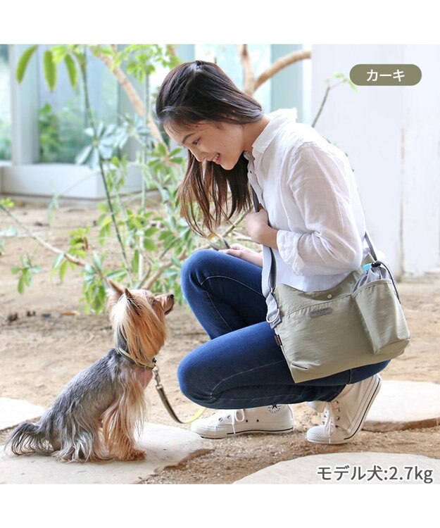 PET PARADISE ペットパラダイス お散歩ショルダーバッグ ≪カーキー≫ カーキ