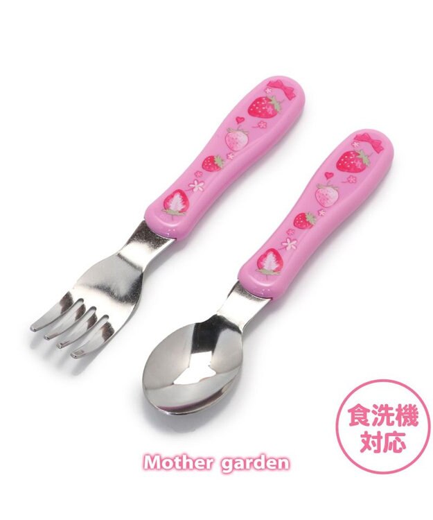 Mother garden マザーガーデン 野いちご スプーン ＆ フォーク セット 《スケッチ柄》 スケッチ柄