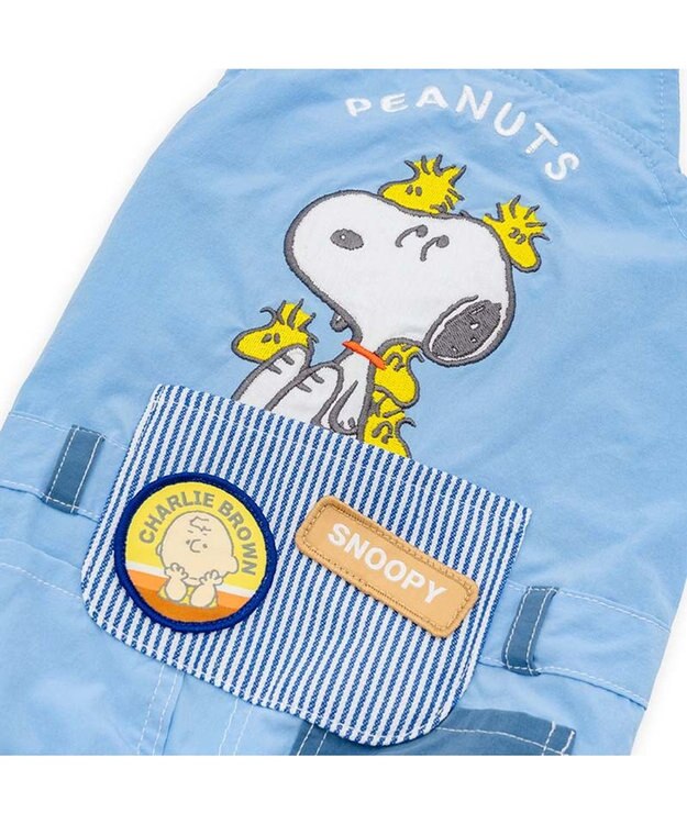 PET PARADISE スヌーピー ウッドストック モリモリ オーバーオール 中型犬 ブルー