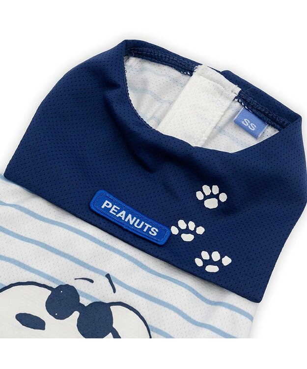 PET PARADISE スヌーピー ジョークール クール タンクトップ 中型犬 大型犬 ホワイト×ブルー