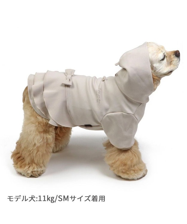 PET PARADISE ペットパラダイス  ペティヒート パーカー フリル中型犬 ベージュ
