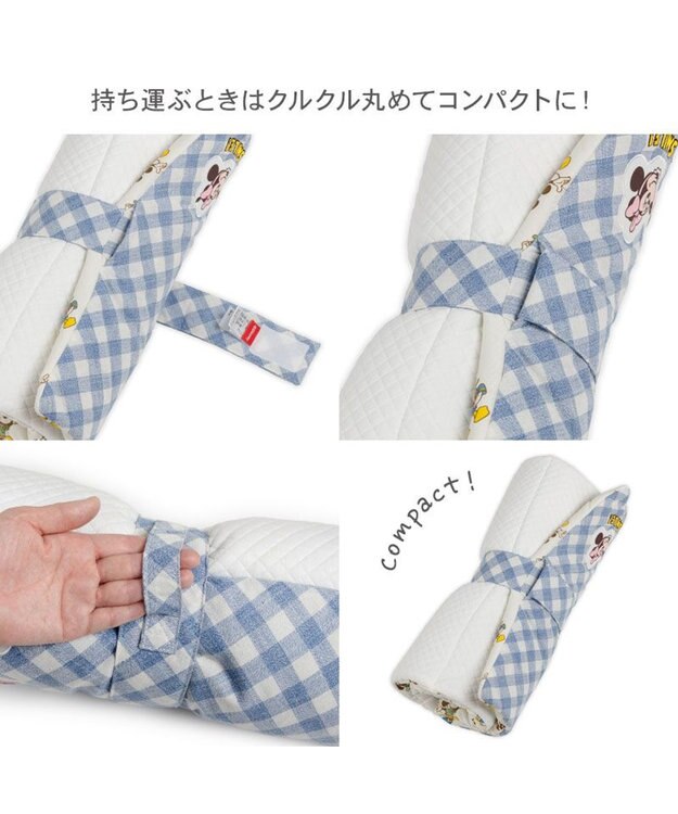 PET PARADISE ディズニー ミッキーマウス クールロールマット 《風船柄》 ホワイト×ブルー