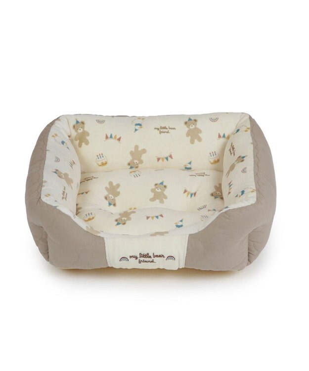 PET PARADISE ペットパラダイス くまちゃん キルトカドラー S  超小型犬 38×32cm ブラウン