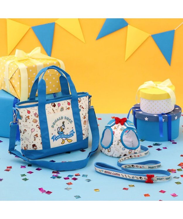 PET PARADISE ディズニー ドナルドダック 90周年 反射 リード ３Ｓ 《パーティー柄》 超小型犬 パーティー柄