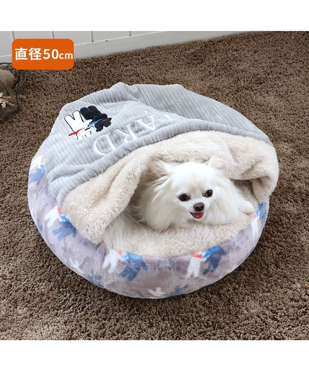 PET PARADISE リサとガスパール 丸型寝袋 遠赤外線 《であい柄》 50cm であい柄