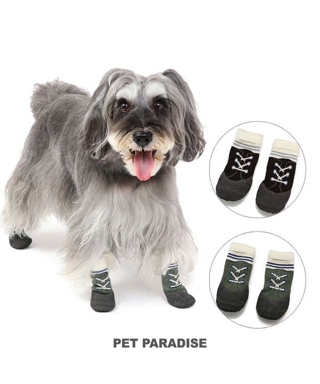 PET PARADISE 犬 靴 靴下 フィットシューズ 【Ｓ】 グリーン ブラウン グリーン