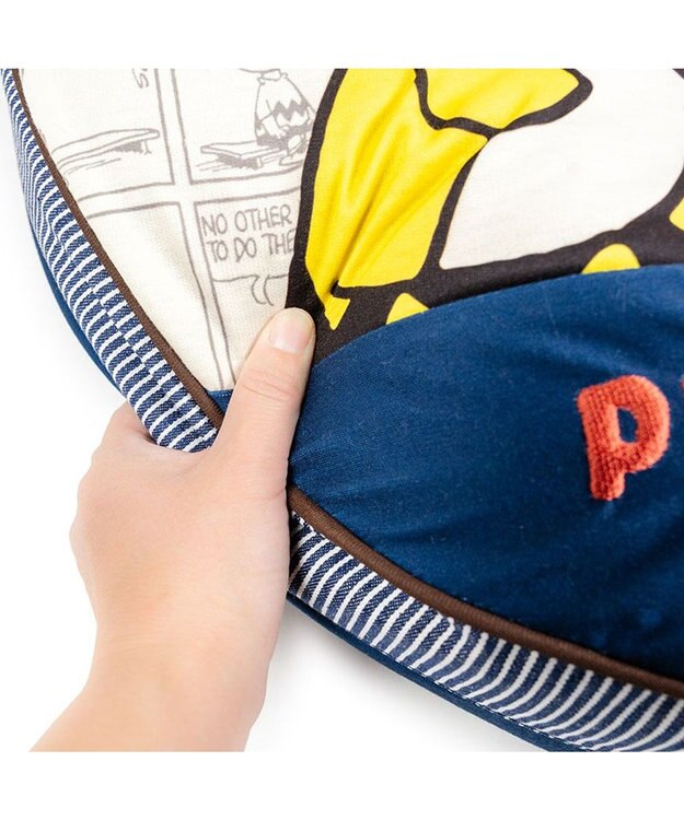 PET PARADISE スヌーピー クッション ワッペン Ｍ ネイビー×ホワイト