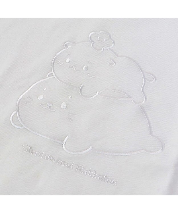 Mother garden しろたん＆らっこいぬ 白刺繍トレーナー《オフホワイト》 S / M / L / XL -
