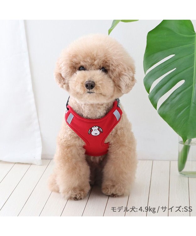 PET PARADISE スヌーピー マスコット付きハーネス ＳＳ 小型犬 赤