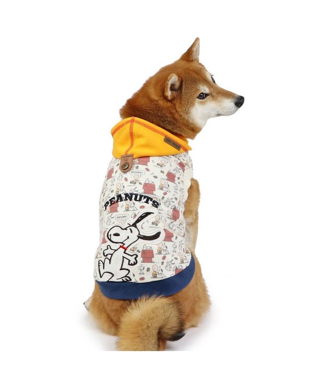 PET PARADISE スヌーピー パーカー 《ご機嫌柄》 中型犬 ネイビー