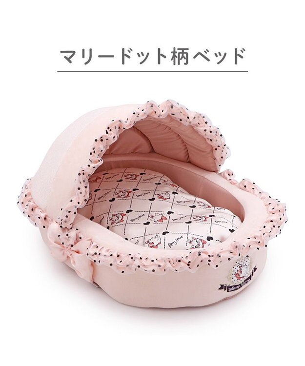 PET PARADISE ディズニー マリー ドット柄 ベッド ピンク