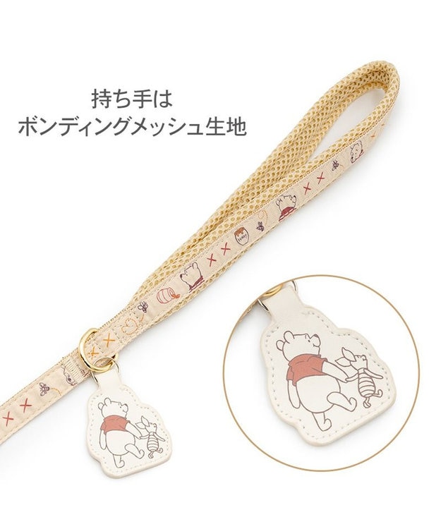 PET PARADISE ディズニー くまのプーさん リード 《はちみつ柄》 ４Ｓ～３Ｓ 小型犬 ベージュ