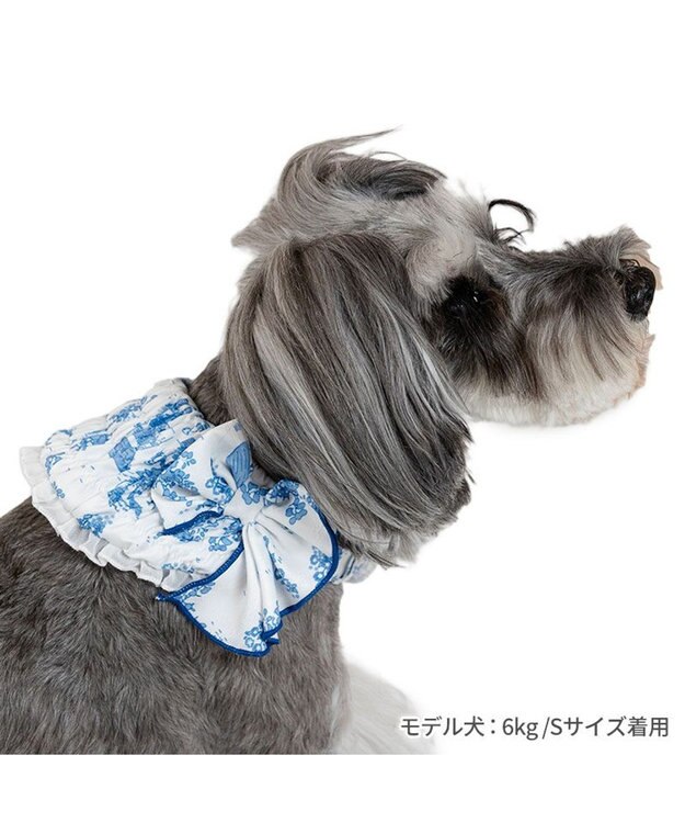 PET PARADISE ペットパラダイス クールバンダナ 《トワルドジュイ》 小型犬 ホワイト×ブルー