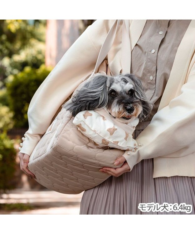 PET PARADISE ペットパラダイス くまちゃん あごのせ キャリーバッグ 小型犬 M ブラウン