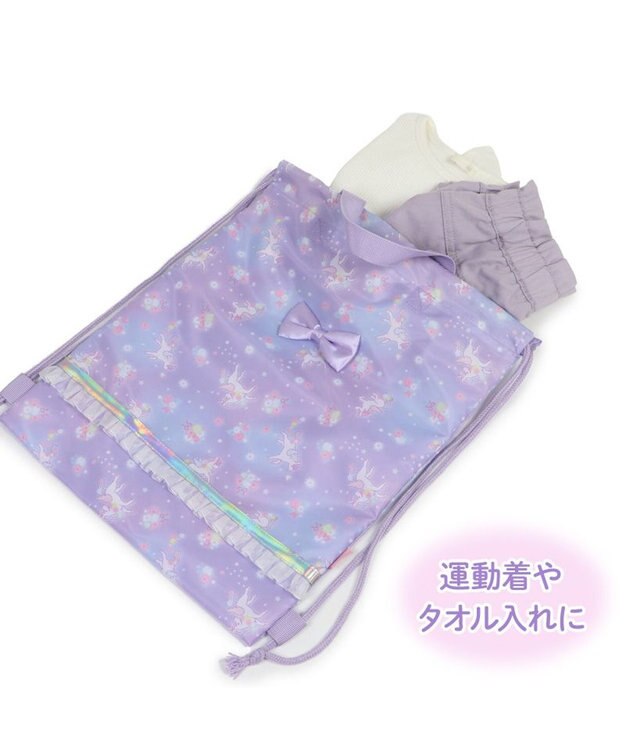 Mother garden マザーガーデン ユニコーン お着替え巾着リュック 《フラワー柄》 フラワー柄