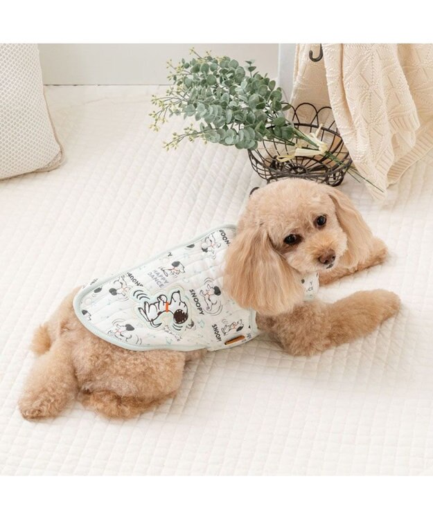 PET PARADISE スヌーピー ふわりとキルトベスト 《５０ｓ》 超小型犬 小型犬 オフホワイト