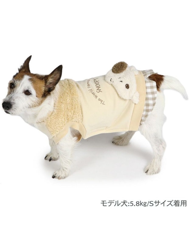 PET PARADISE スヌーピー 脇開きトレーナー 《ベージュ》 小型犬 ベージュ