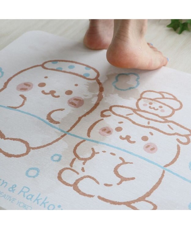 Mother garden しろたん 珪藻土 バスマット Lサイズ 50cm×40cm 風呂柄