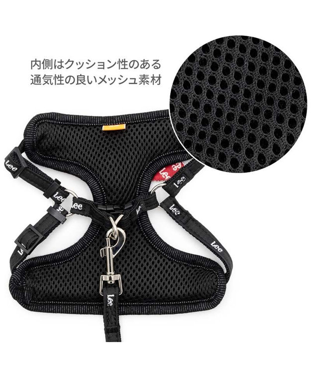 PET PARADISE Lee ループノット ハーネス＆リード 小型犬 ＳＳ ブラック