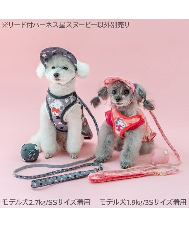 PET PARADISE スヌーピー リード付きハーネス 《星スヌーピー》 ３Ｓ グレー