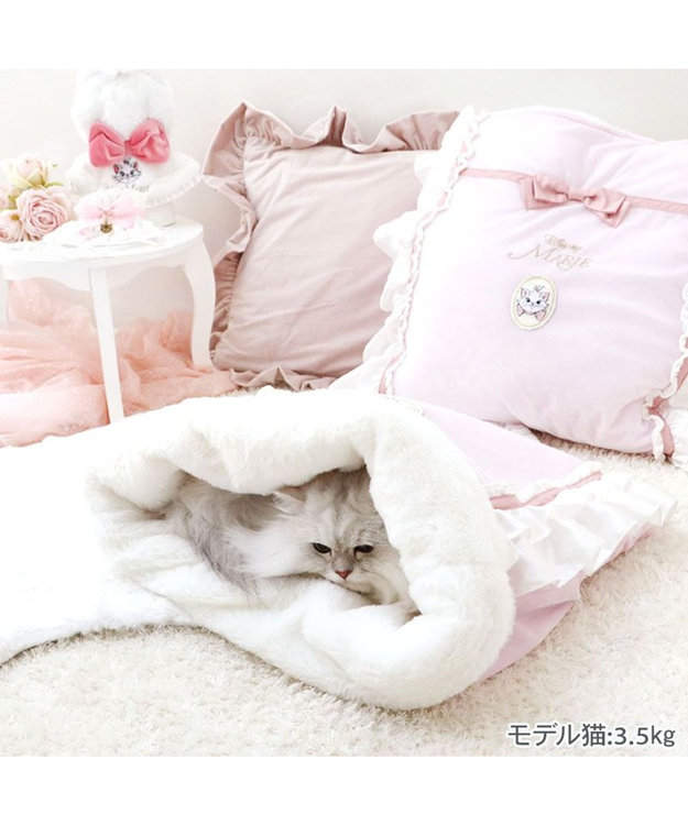 PET PARADISE ディズニー マリー フリル 猫寝袋 ピンク（淡）