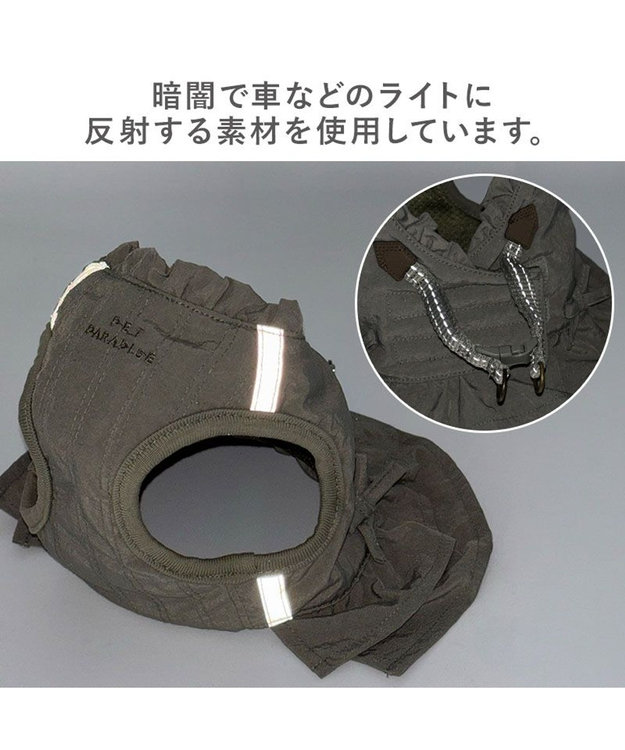 PET PARADISE ペットパラダイス ペタルオリーブ ベストハーネス Ｍ 大型犬 カーキ