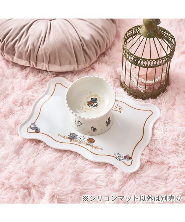 PET PARADISE ディズニー ３兄弟 猫 シリコンマット ホワイト