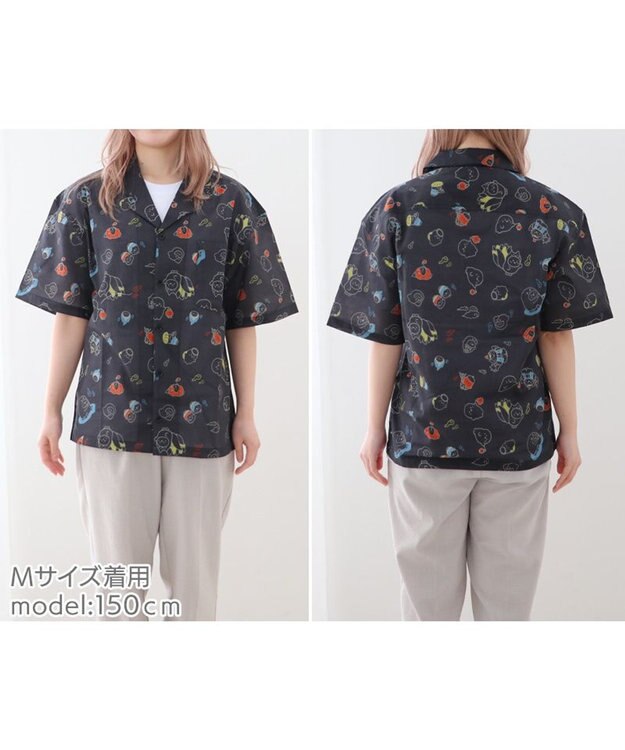 Mother garden しろたん アロハシャツ 半袖 《百たん夜行》 ユニセックス 百たん夜行