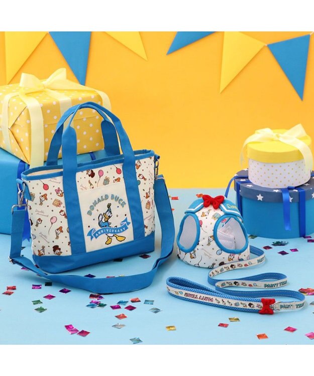 PET PARADISE ディズニー ドナルドダック 90周年 ベストハーネス Ｓ 《パーティー柄》 小型犬 パーティー柄
