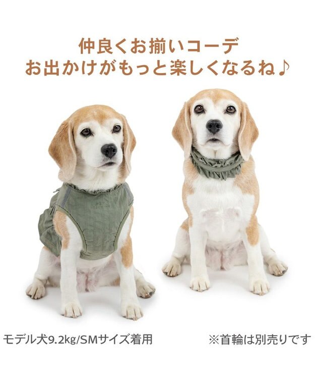 PET PARADISE ペットパラダイス ペタルオリーブ ベストハーネス Ｍ 大型犬 カーキ