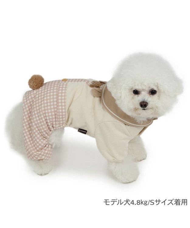 PET PARADISE ペットパラダイス くまちゃん パンツつなぎ 小型犬 ベージュ