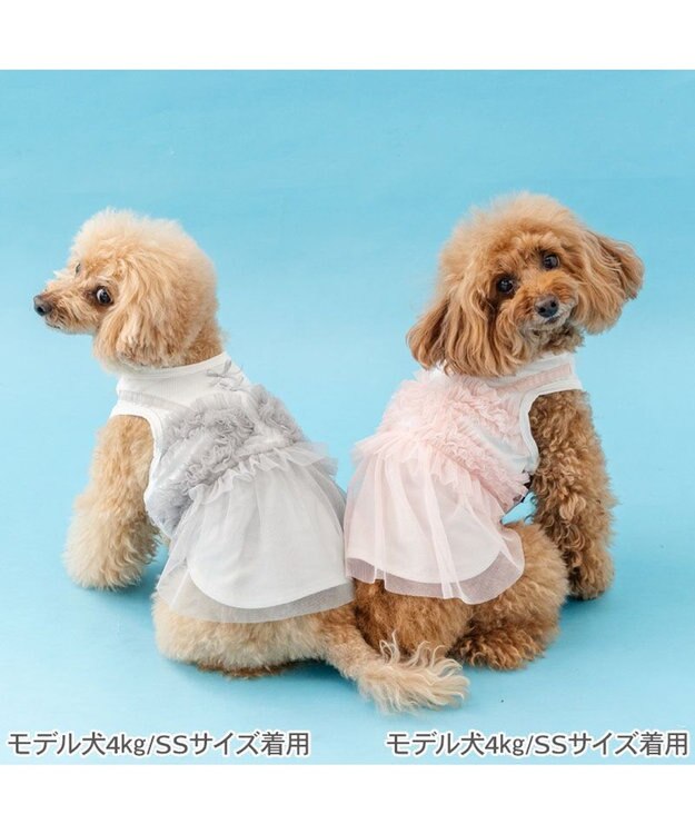 PET PARADISE ペットパラダイス チュール タンクトップ 《グレー》 小型犬 グレー
