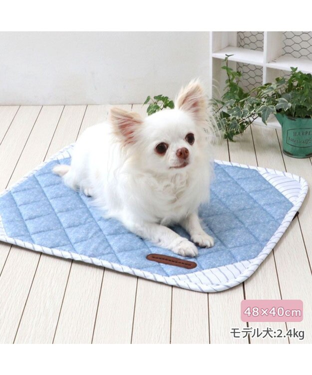 PET PARADISE ペットパラダイス クールマット 《シャンブレー風》 Ｓ ライトブルー