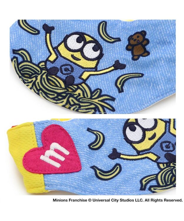 PET PARADISE ミニオン デニム風 クールネック バンダナ  保冷剤付き【小型犬】 青