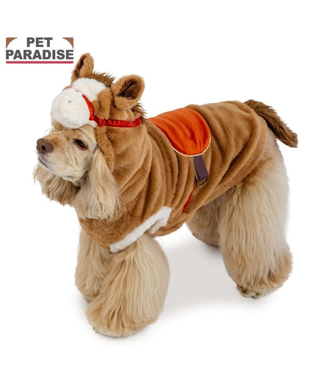PET PARADISE ペットパラダイス 干支 午なりきり パーカー 中型犬 大型犬 ブラウン