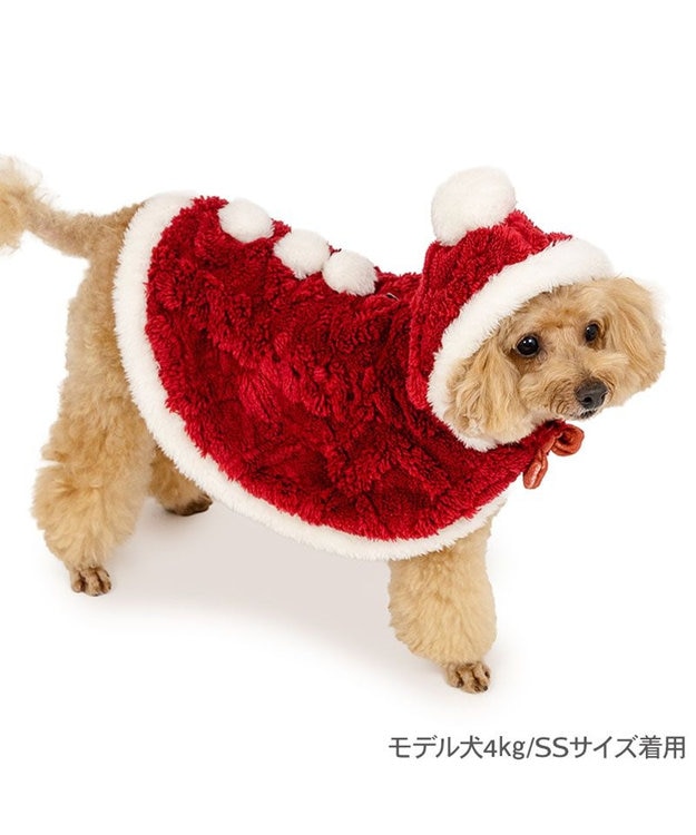 PET PARADISE ペットパラダイス サンタ ポンチョ 2025 小型犬 レッド